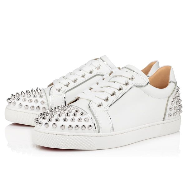 

2020 perfect low baskets red soles homme spikes vieira 2 red bottom sneakers men women outdoor sportd trainer white,black,sliver