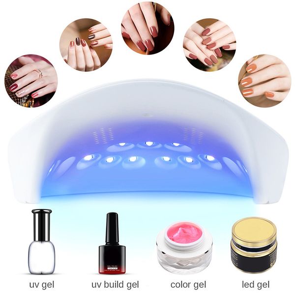 

nail dryers 45/36w 15pcs lamp beads dryer for uv gel polish nails machine curing led white light art tools