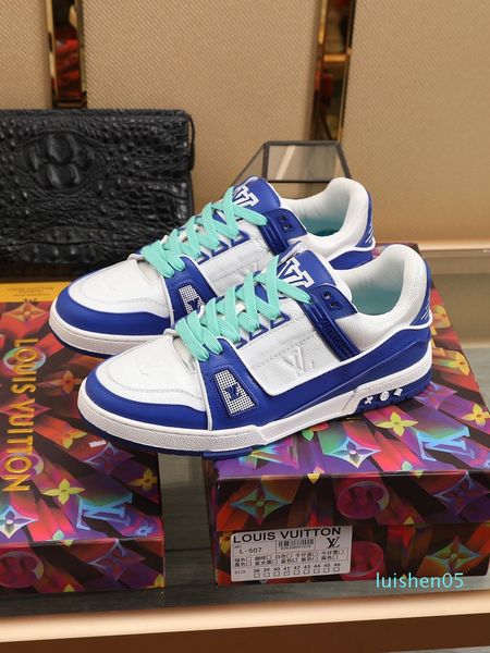 

2020 b21 fashion trend mens designer shoes leather mesh breathable comfortable outdoor shoes lace-up casual hiker shoes mens sneakers4 l05, Black