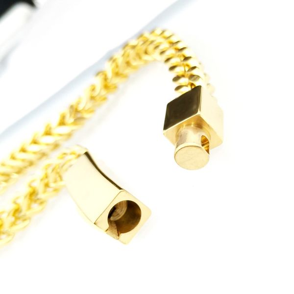 

charm bracelet men stainless steel gold chain on hand gifts for male accessories buckle bangles steel hip hop wholesale, Black