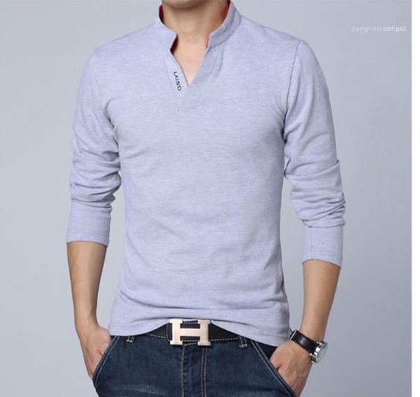

designer solid color fitness tshirts casual v neck long sleeved sports tees male clothing mens, White;black