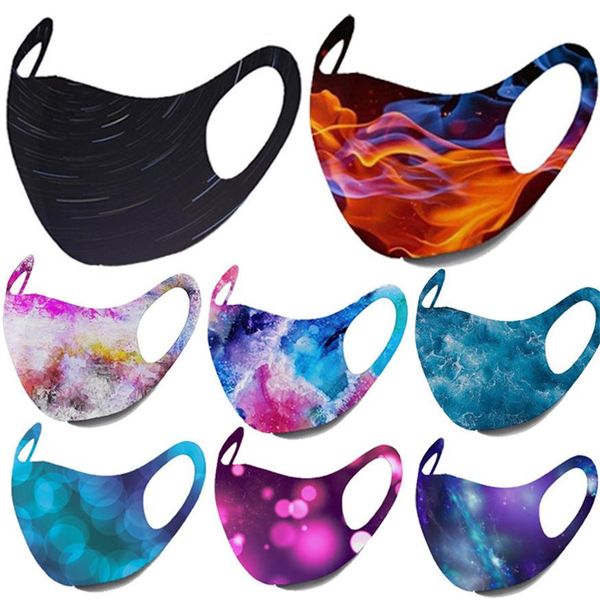 

new designer face mask fashion disposable face masks starry sky flame camouflage printing masks ear hanging dust masks