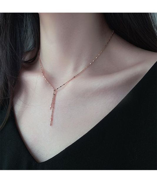 

filluck 925 silver chain small cube tassel necklaces & pendants for women 925 sterling silver fashion party fine jewelry charms