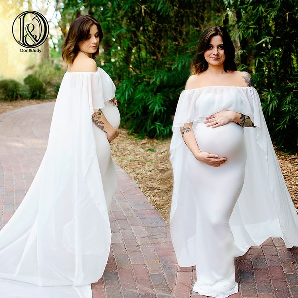 New Maxi Vestidos brilhantes Belt maternidade roupas vestido longo para a fotografia Gestantes Props