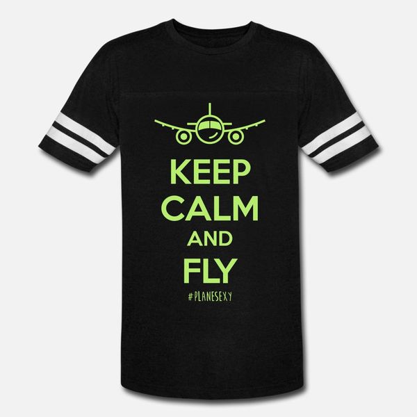 

keep calm and fly t shirt men designs cotton euro size s-3xl male graphic breathable spring natural shirt