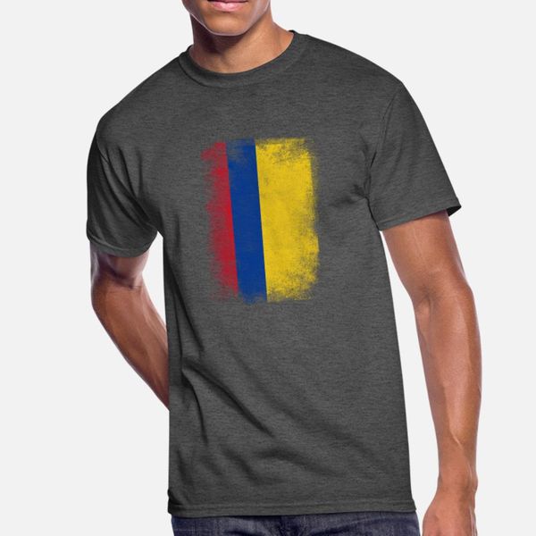 

colombia flag proud colombian vintage distressed t shirt men customize cotton s-xxxl fit interesting building summer normal shirt