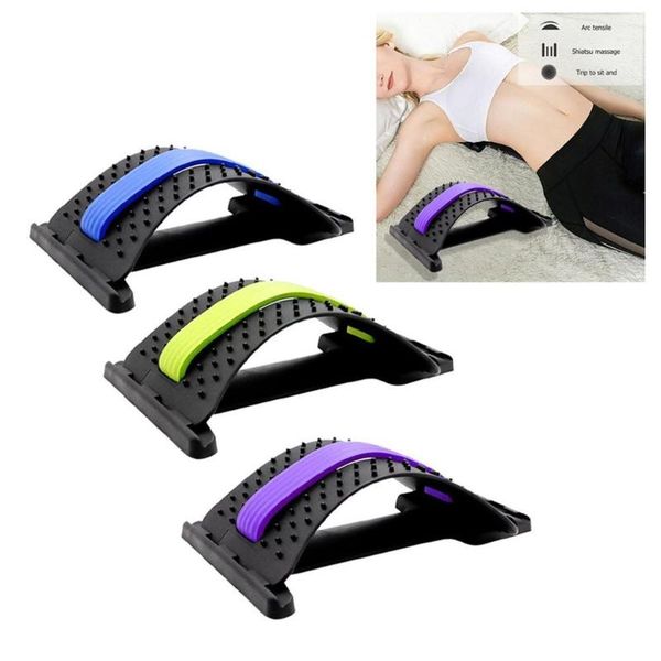 

back massage stretcher magic fitness back posture corrector lumbar traction spine posture pain cushion