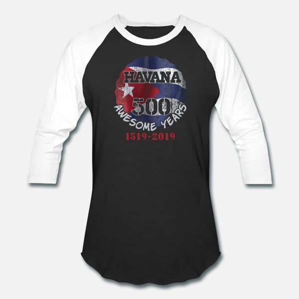 

cuba anniversary havana 500 awesome years t shirt men knitted cotton o neck pattern loose comical summer pattern shirt