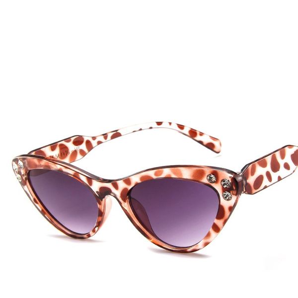 

2020 sunglasses cat eye sunglasses point drill small frame sunglasses lens glasses glasses street shooting, White;black