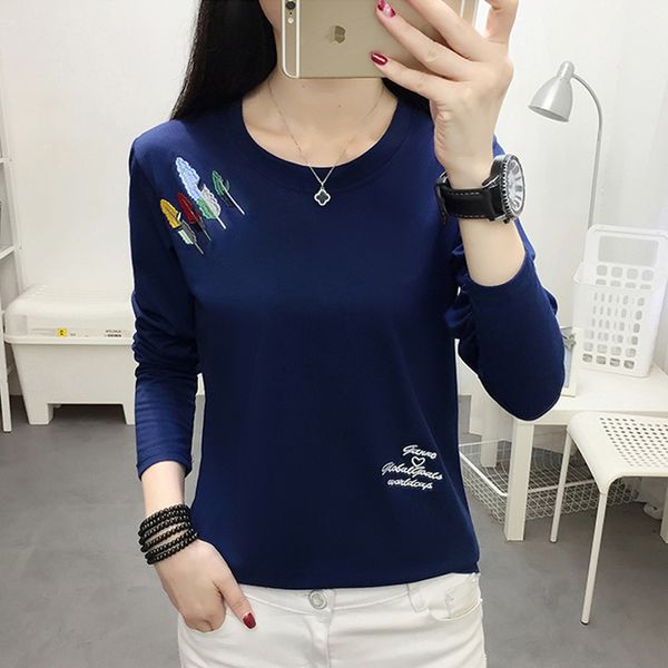

women's t-shirt reality pats spring korean early autumn long sleeve fat mm loose plus size 3xl 4xl 5xl fall wear, White