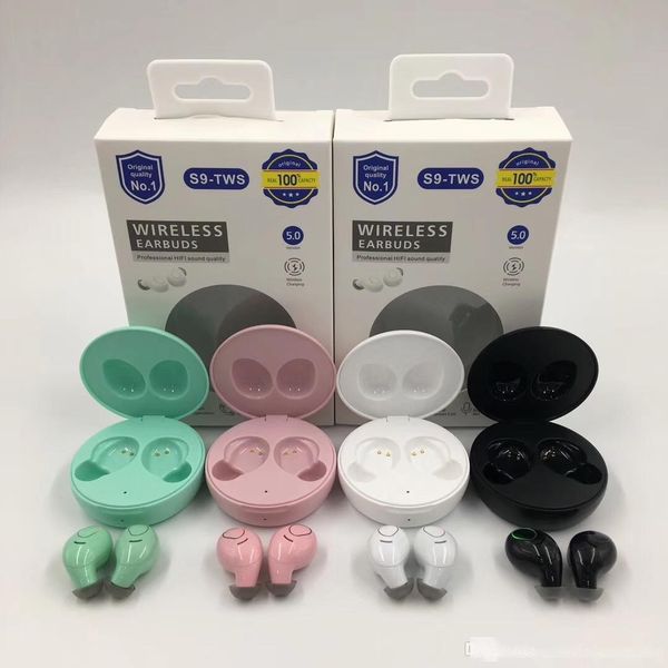 

s9-tws wireless earbuds wireless charging headset bluetooth 5.0 headphones s9 tws mini sports stereo earphones for smartphone