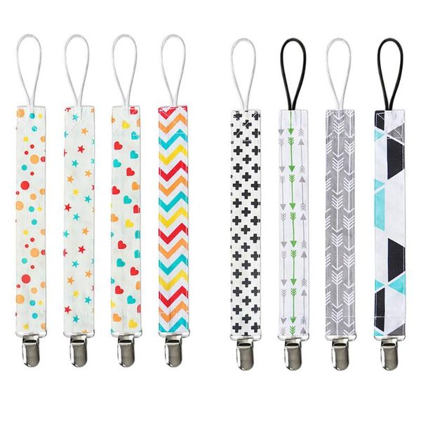 

4pcs/set baby pacifier clip chain cotton dummy holder chupetas soother pacifier clips strap nipple holder for infant feeding