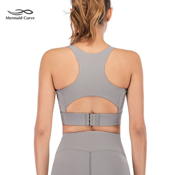 

2020 new beauty back sports bra women chest curve adjustable buckle high-intensity -resistant yoga fitness bra, White;black