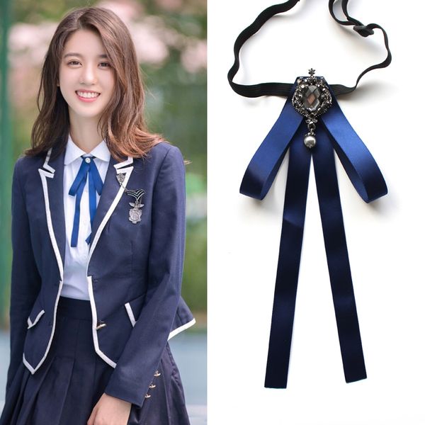 

hand-made bow tie women sweater shirts uniform college style ribbon bowtie korean classic sweet cute bow small accessories gifts, Blue;purple