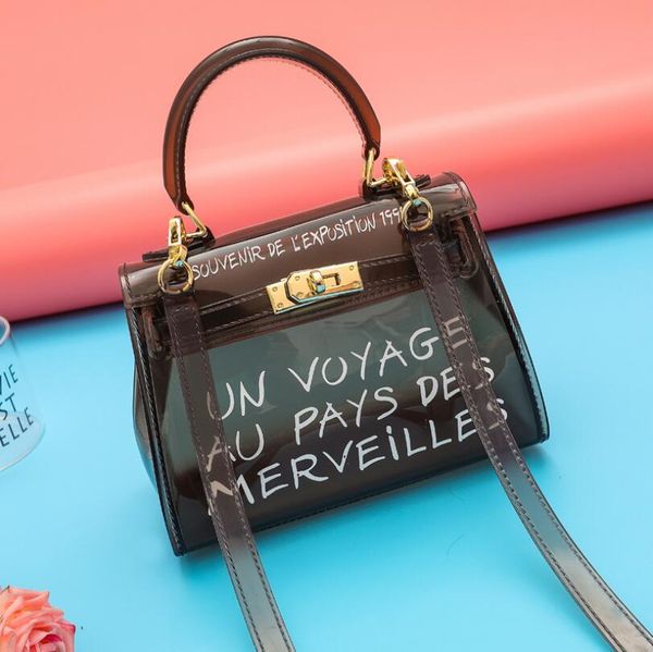 

women's bag new fashion handbag transparent shoulder messenger bag casual versatile women's bag