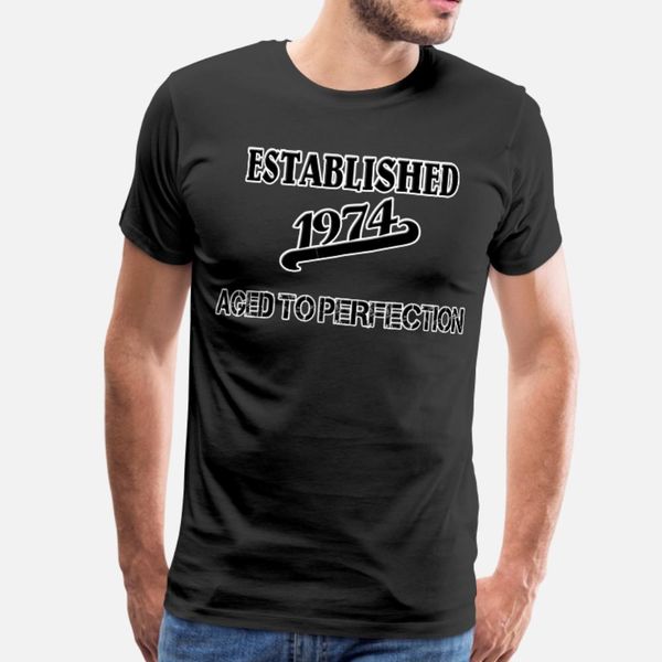 

established 1974 t shirt men create short sleeve size s-3xl trend interesting building summer kawaii shirt