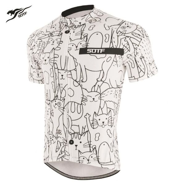 

sotf lovely animal breathable retro cycling jersey road mountain bike shirt maillot bicycle wear clothing men women short sleeve, Black;red