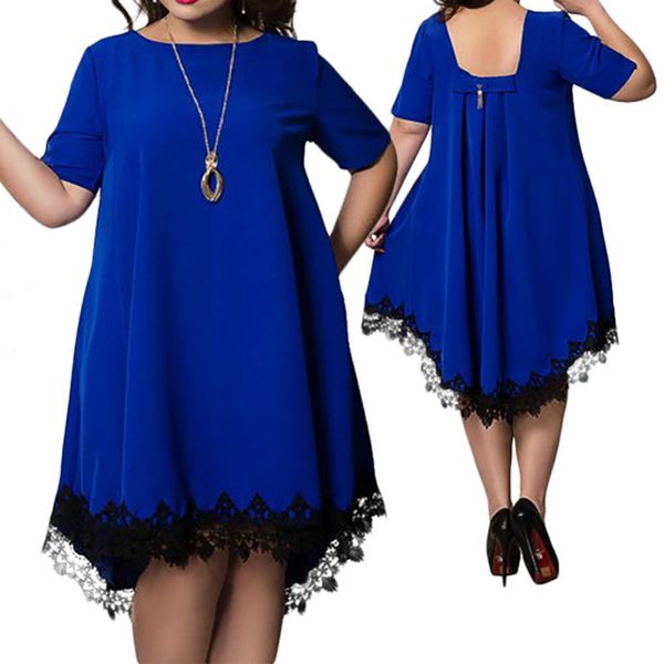 

5xl 6xl plus size summer dress women casual mini backless lace tassel beach dresses party vestidos kg-606, Black;gray