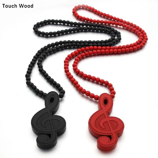 

wooden pendant musical notes street dance necklace hip hop jewelry, Silver