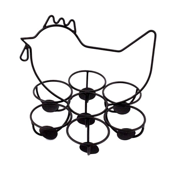 

hen shaped iron art eggs organizer display decoration home storage holder basket