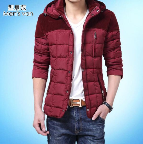 

2020 winter male new hooded thin down leisure fashion cotton small coat of cultivate one's morality, Black