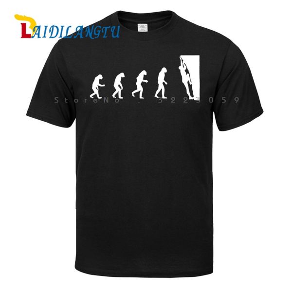 

человечество эволюция человека к скалолазка футболка mountain climbing подарков печать круглый шеи короткий рукав рубашки