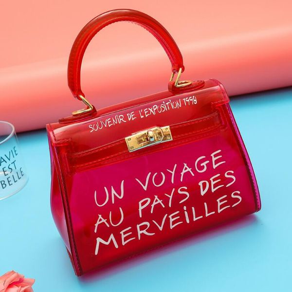 

women's bag new fashion handbag transparent shoulder messenger bag casual versatile women's bag