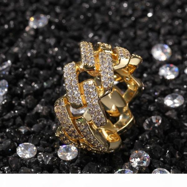 

new mens jewelry rings hip hop jewelry iced out gold rings luxury gold plated fashion blingbling diamond ring, Silver