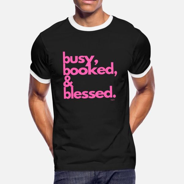 

busy booked blessed t shirt men designs tee shirt plus size 3xl standard fitness new style summer original shirt