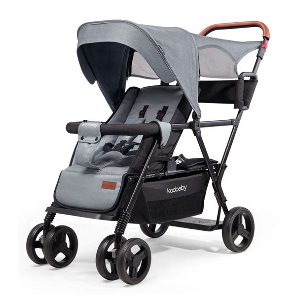 

foldable multi-gear adjustable lightweight and convenient trolley twin stroller