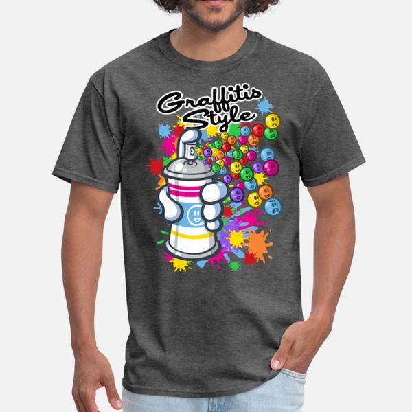 

graffitis and cartoon t shirt men printing cotton plus size 3xl homme sunlight casual spring family shirt