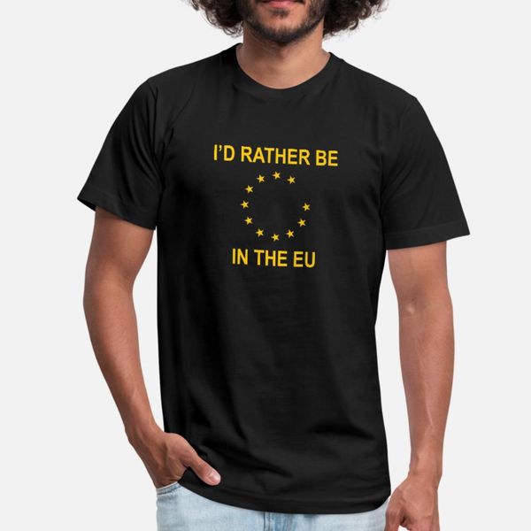 

i'd rather be in the eu t shirt men custom cotton crew neck kawaii fitness casual spring leisure shirt