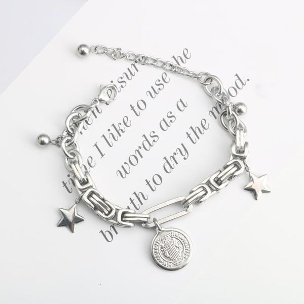 

fashion cold wind star pendant wild female bracelet sale, Black