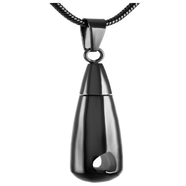 

ijd8397 stainless steel cremation teardrop hollow heart keepsake pendant for ashes urn memorial souvenir necklace women jewelry, Silver