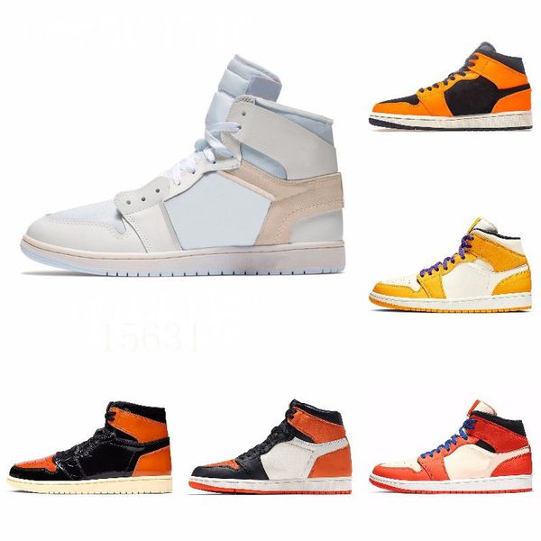 

новый 1s high top 3 разрушенного og бред toe banned game royal обувь мужская 1s тень тапок высокого качество с коробкой j # 08-200