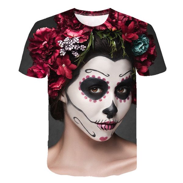 

skull men cosplay colorful summer 3d print shirts hippie hentai harajuku men clothing