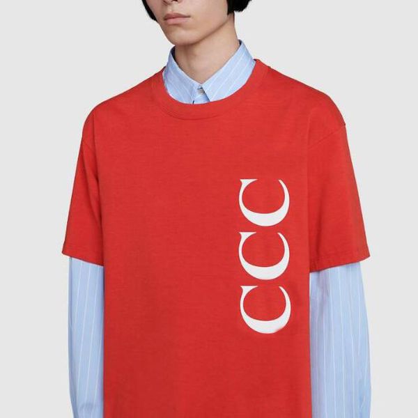 

20ss made in italy t shirt logo буквы printed мужчины tee с короткими рукавами футболки мужские летние одежды red gray, White;black