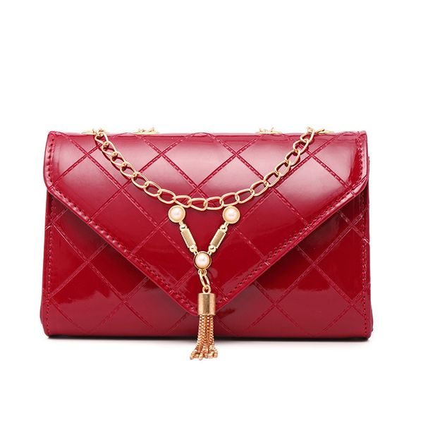 

women's shoulder bag 2020 fashion trend embroidered diamond lattice small square bag diagonal chain ladies wild handbag