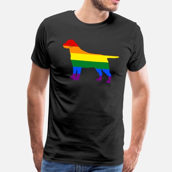 

proud dad rainbow flag labrador retriever lgbt dog t shirt men customize tee shirt euro size s-3xl loose comical summer style shirt
