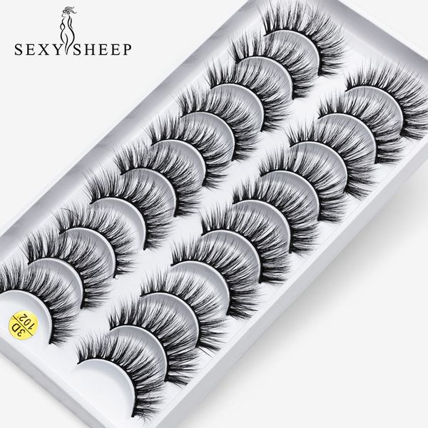 

false eyelashes sexysheep 10pairs 3d faux mink lashes natural long volume fake makeup extension maquiagem