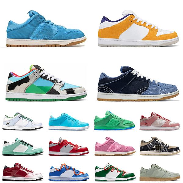 

2020 новое качество stock sb dunks x аутентичные коренастый dunky mens running спортивная обувь sashiko laser orange blue bears женщины трен
