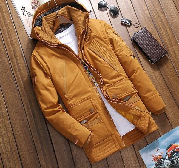 

crazy2019 pop men cclothes long can withstand - 20 degrees winter jacket men hooded duck down jacket male windproof parka size003, Black