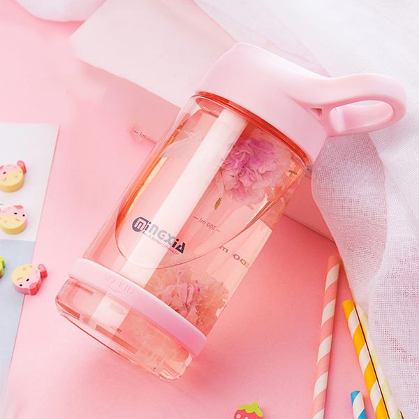 

portable drinkware hiking travel outdoor sports with straw simple water bottle