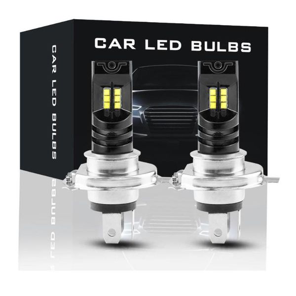 

2pcs h4 led headlight bulb beam kit canbus 55w 15000lm led canbus 6000k car light headlamp ip68 conversion globes headlight bulb
