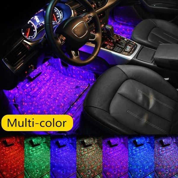 

car foot light rgb led interior lights car atmosphere lights strip undercar glow voice control/remote control usb/adapter