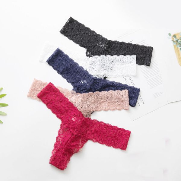 

women's panties 2021 lace woman g-string skin-friendly underwear for women japan style transparent knickers, Black;pink