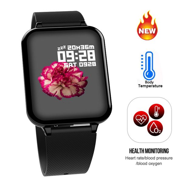 

b57t smart watch body temperature watch fitness tracker bracelet ip68 waterproof for sport pedometer fitness bracelet b57 blood pressure