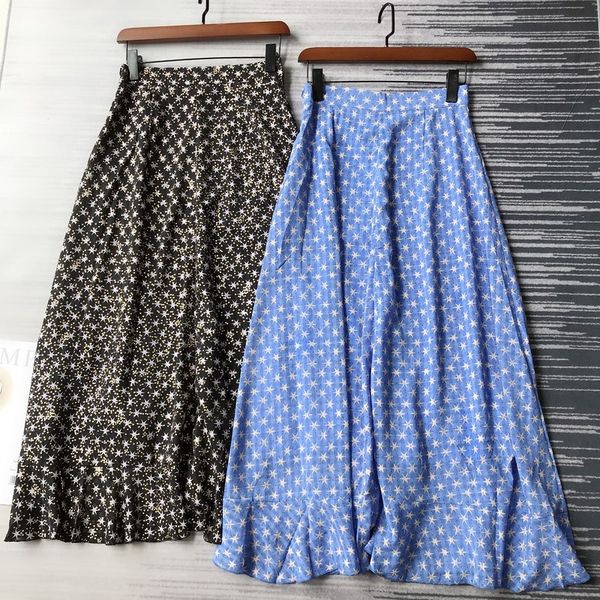 

women skirt dark irregular skirt mid-length, Black