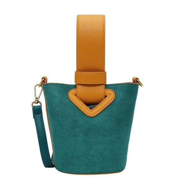 

originality design handheld handheld small bag women 2019 new fashion contrast color shoulder bag simple bucket