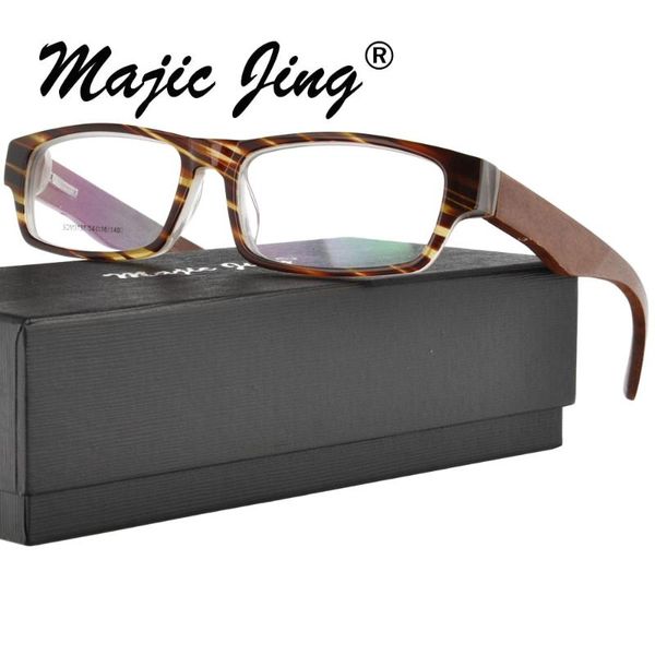 

magic jing acetate rx optical frames myopia eyewear eyeglasses prescription spectacles for men sdm3137, Black